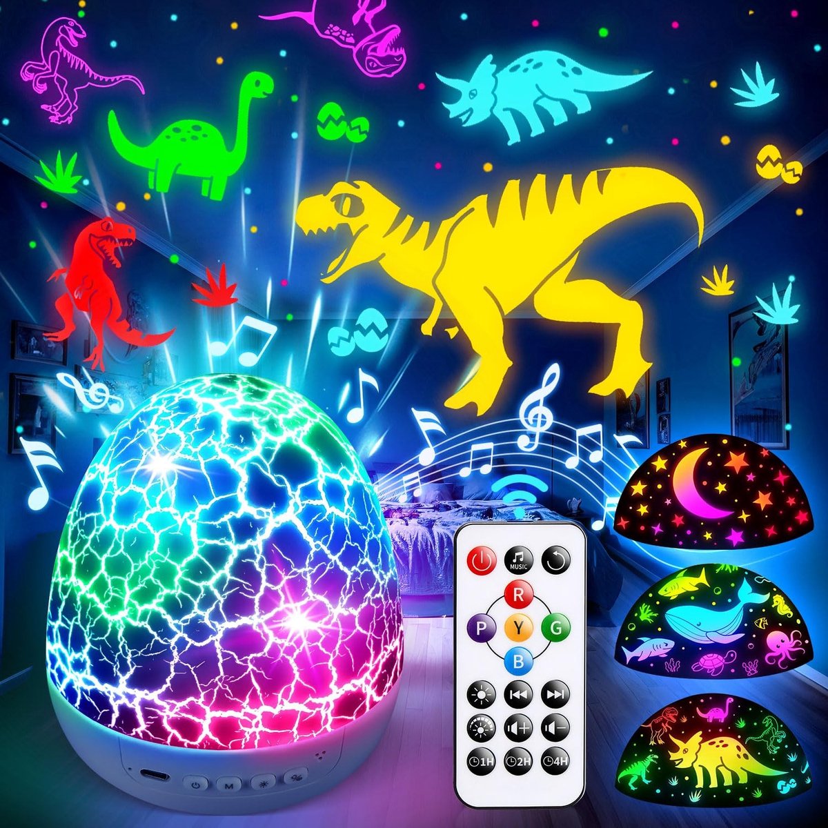 Omgoods - Creatief Dinosauruskado met Nachtlamp en Projector