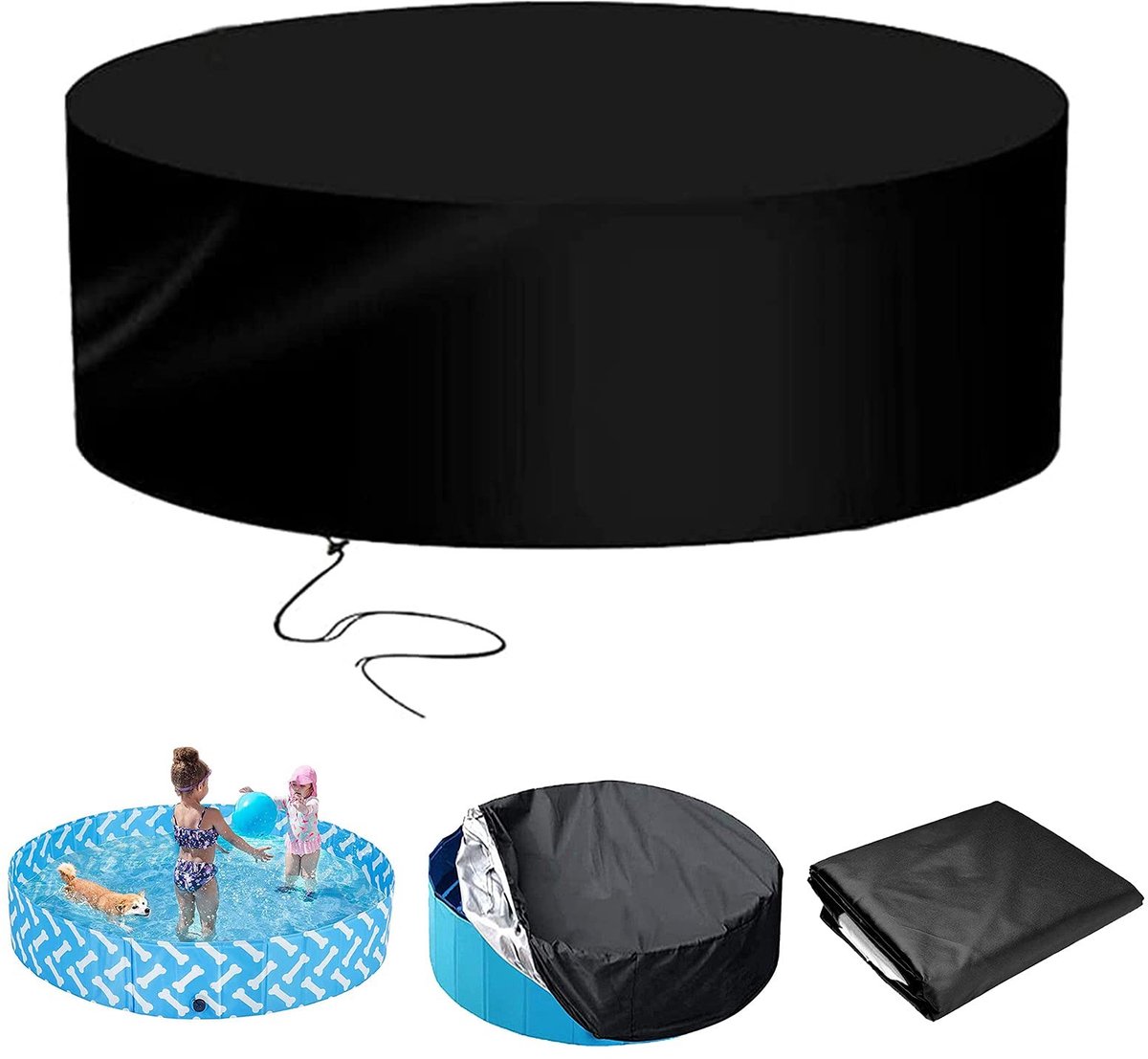 Omgoods - Opvouwbare Poolcover met UV-Bescherming voor Dieren en Kinderen