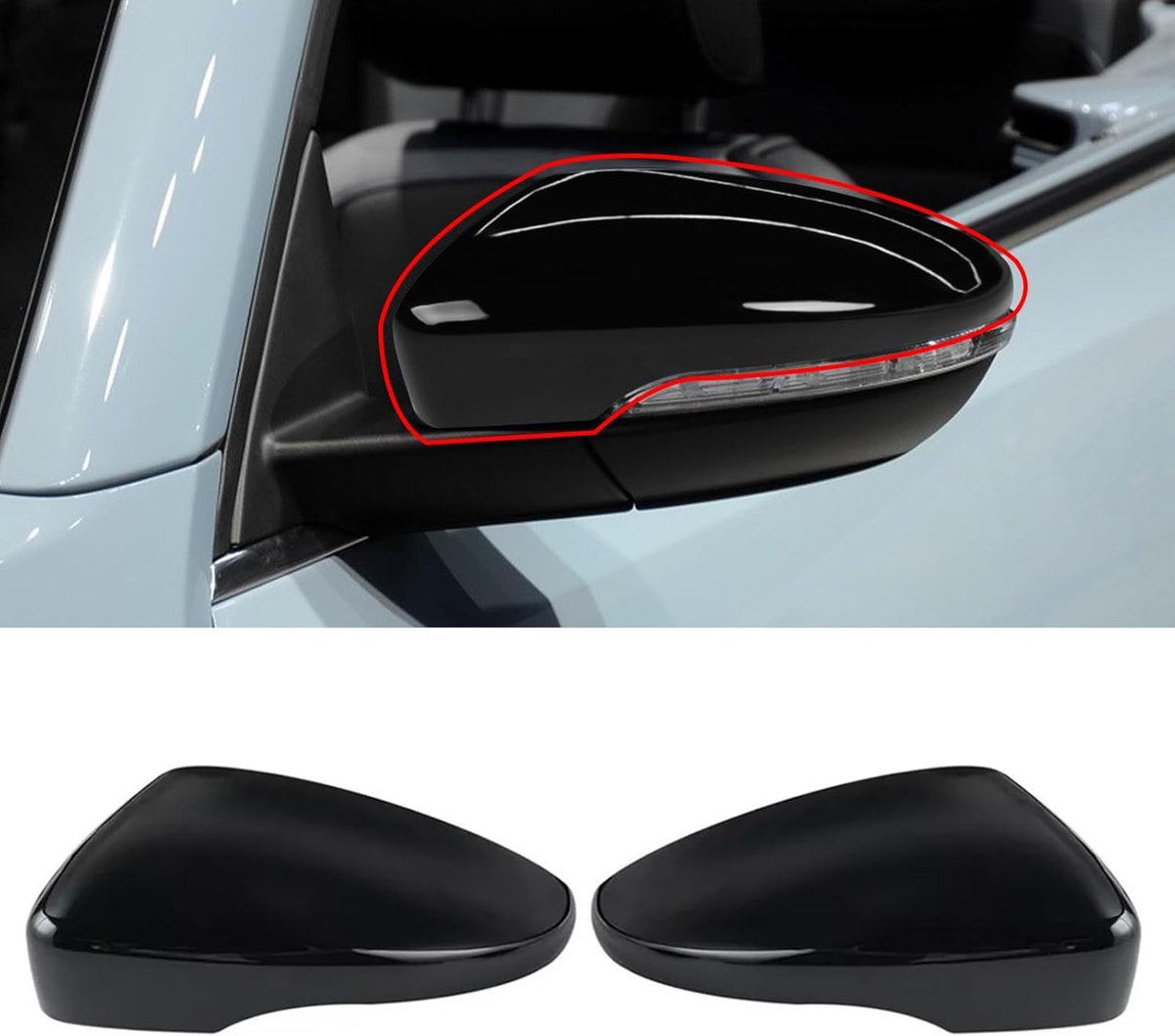 TTCR-II 2 Pieces Compatible with Rear View Mirrors VW Beetle/CC/Jetta/Passat/Scirocco/Eos 2009-2018 - ShopVlot