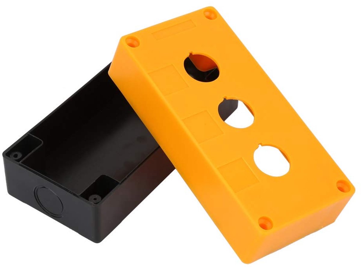 Pushbutton controlebox 22mm - IP67 schakelhuis - vlamvertragend ABS - ideaal voor elektronica projecten - ShopVlot
