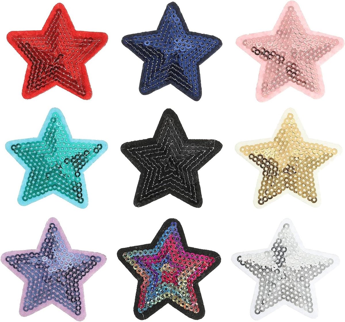 Geborduurde Patches - Reparatie Patches - Kleding Herstellen - Fluwelen Stof - 14 x 11 cm - Meerdere Kleuren
