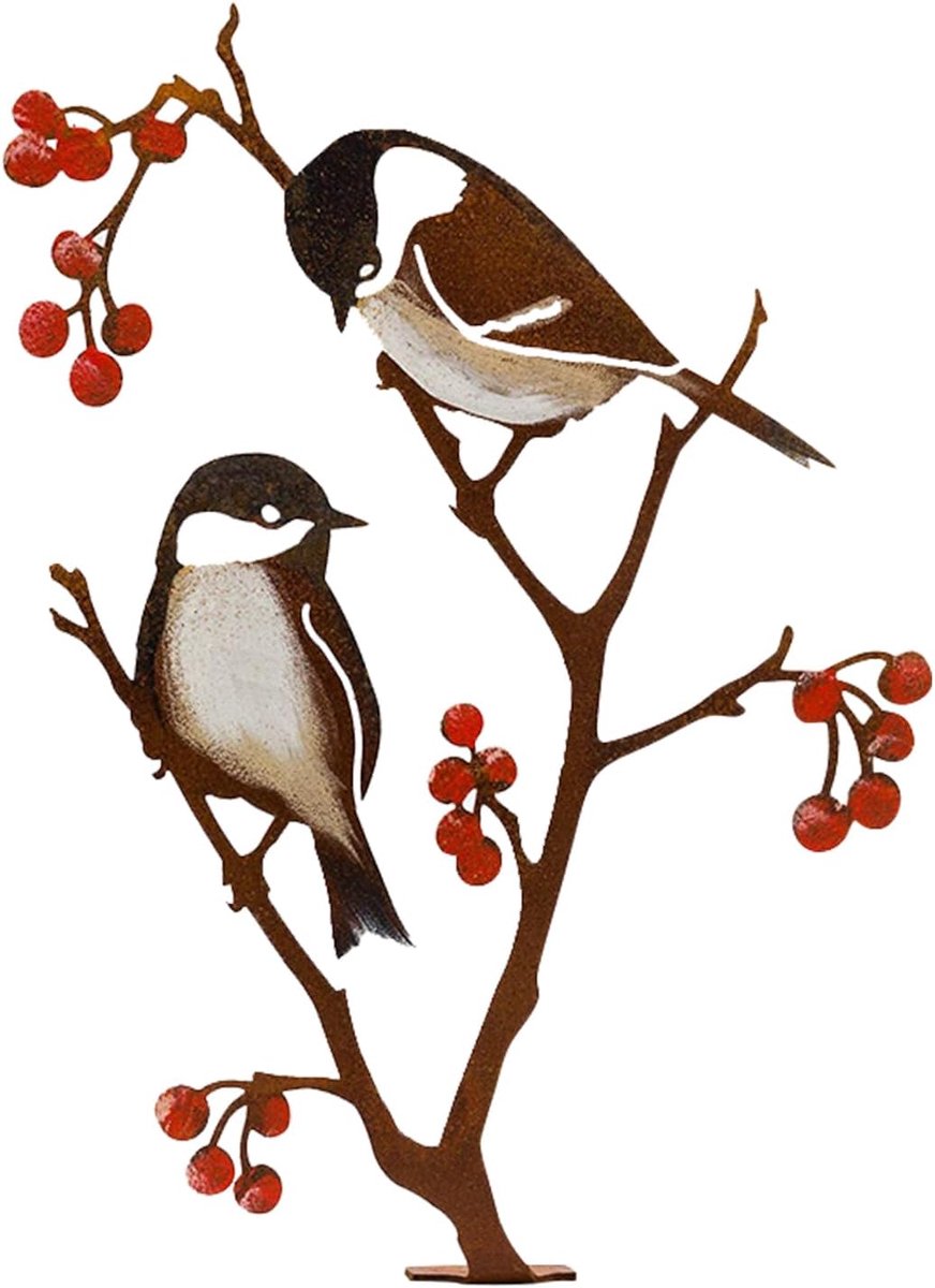 SnelShoppen - Vogel Snijder Tuinverf Tuin Plug Vogel Decoratie voor Buiten Tuin Decoratieve Accessoires Handgeschilderd Natuurlijke Stijl