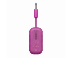 Twelve South AirFly Pro 2 – Geniet van In-Flight Entertainment met Draadloze Hoofdtelefoons – Koppel Twee Sets Draadloze Hoofdtelefoons voor Gedeeld Luisteren – Meer dan 25 Uur Batterijduur - Roze