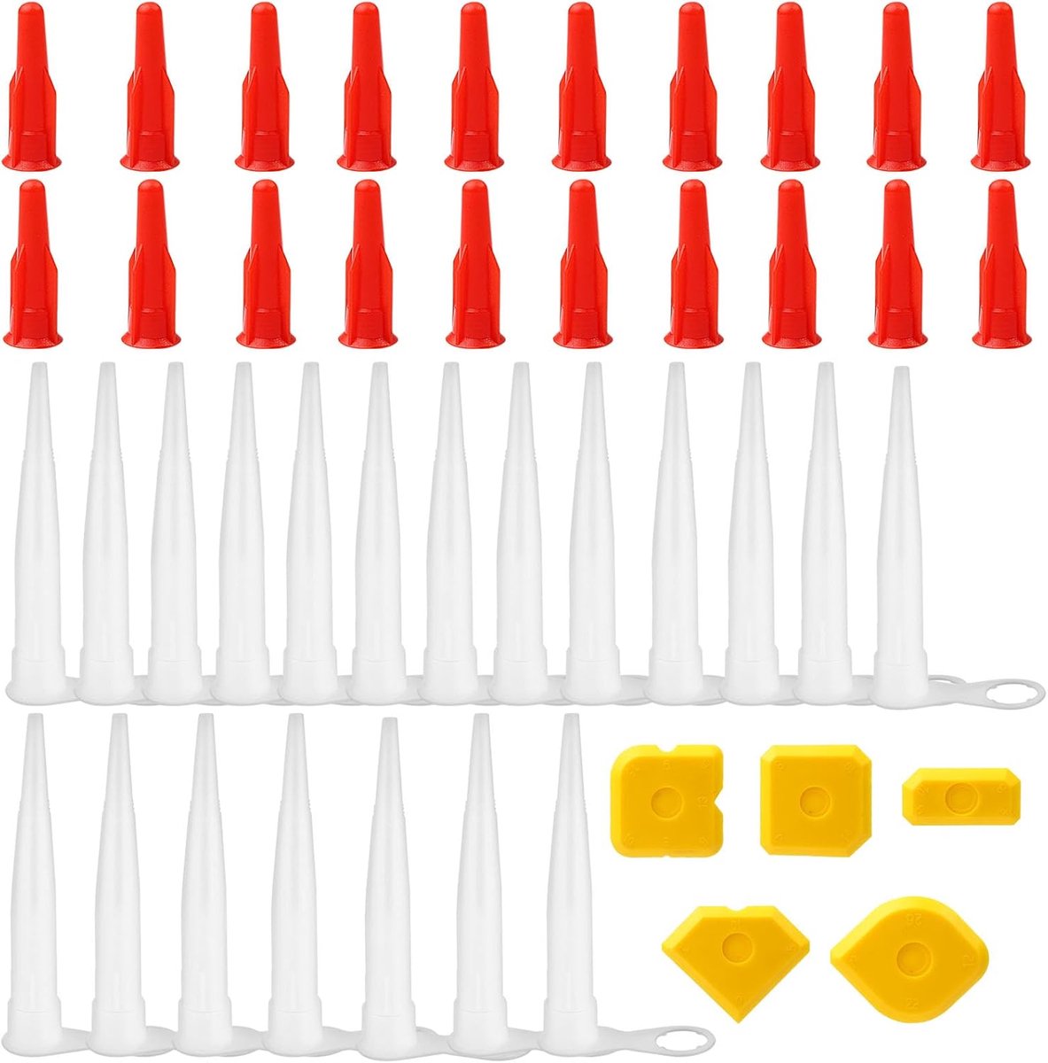 Sealing Nozzles, 40 Pieces, Transparent for Kitchen Replacement Sealing Nozzles, Silicone Nozzles, Adhesive Sealing - ShopVlot