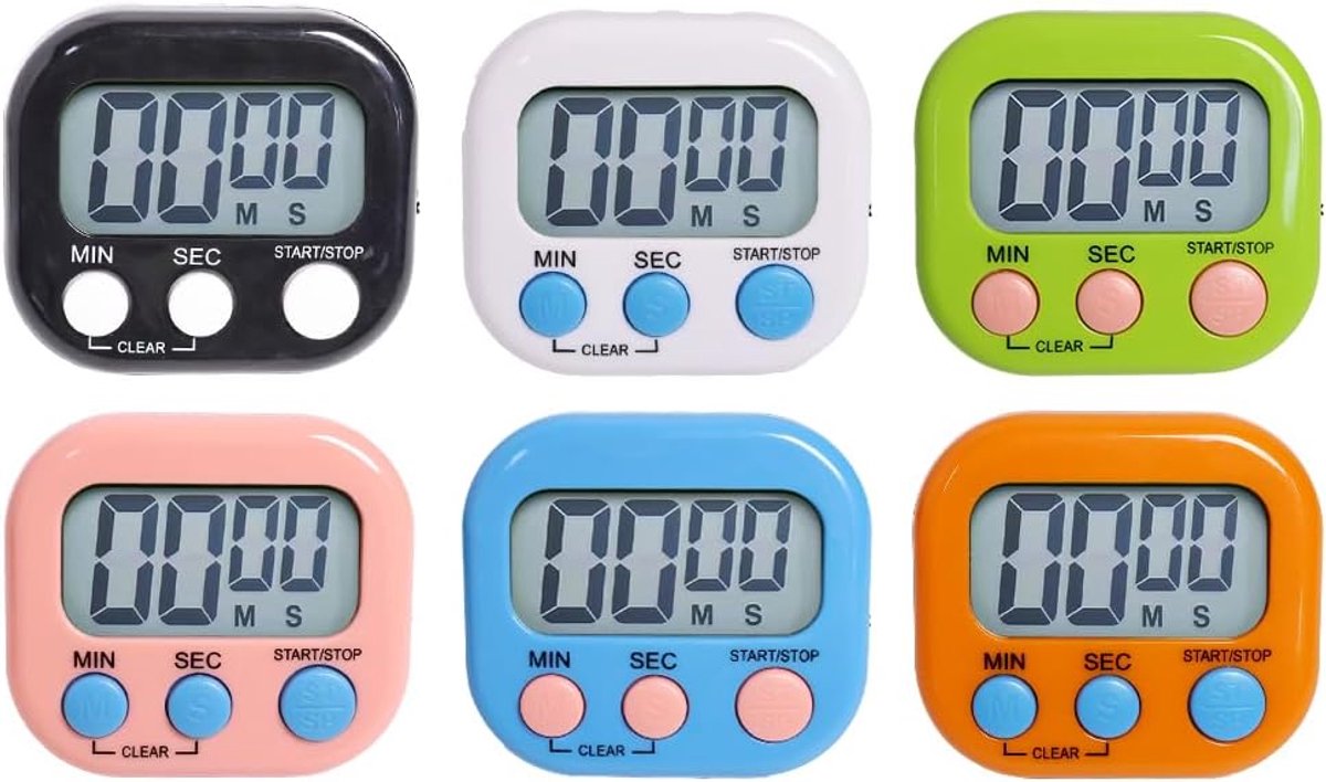 Digitale Keuken Timer - LCD Display - Magnetisch - Ideaal voor Koken en Leren - ShopVlot