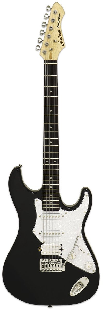 Aria 714-STD Hot Rod Collection Fullerton ST-Style Elektrische Gitaar Black