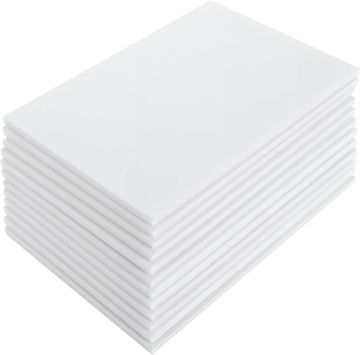 Schuimplaat, wit, A5, 14,8 x 21 cm, hardschuimplaat, 5 mm, licht schuimplaat, wit, dubbelzijdig, lichte schuimplaat voor modelbouw, handwerk, presentatie en schoolprojecten, 20 stuks