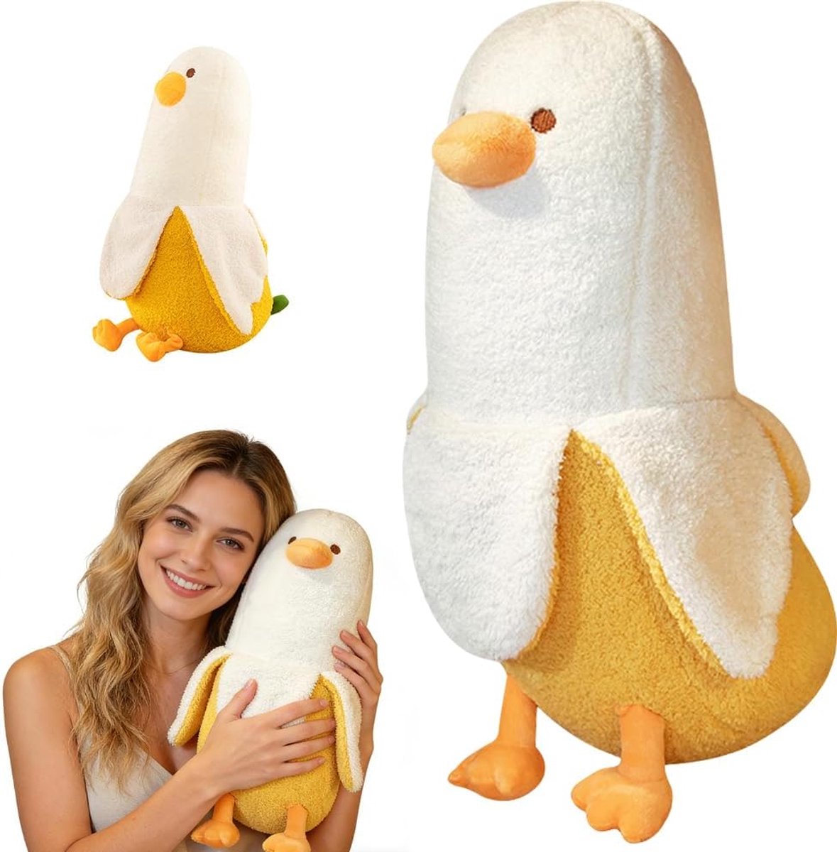 Pluche dier banaan eend, 50 cm bananen eenden Pl