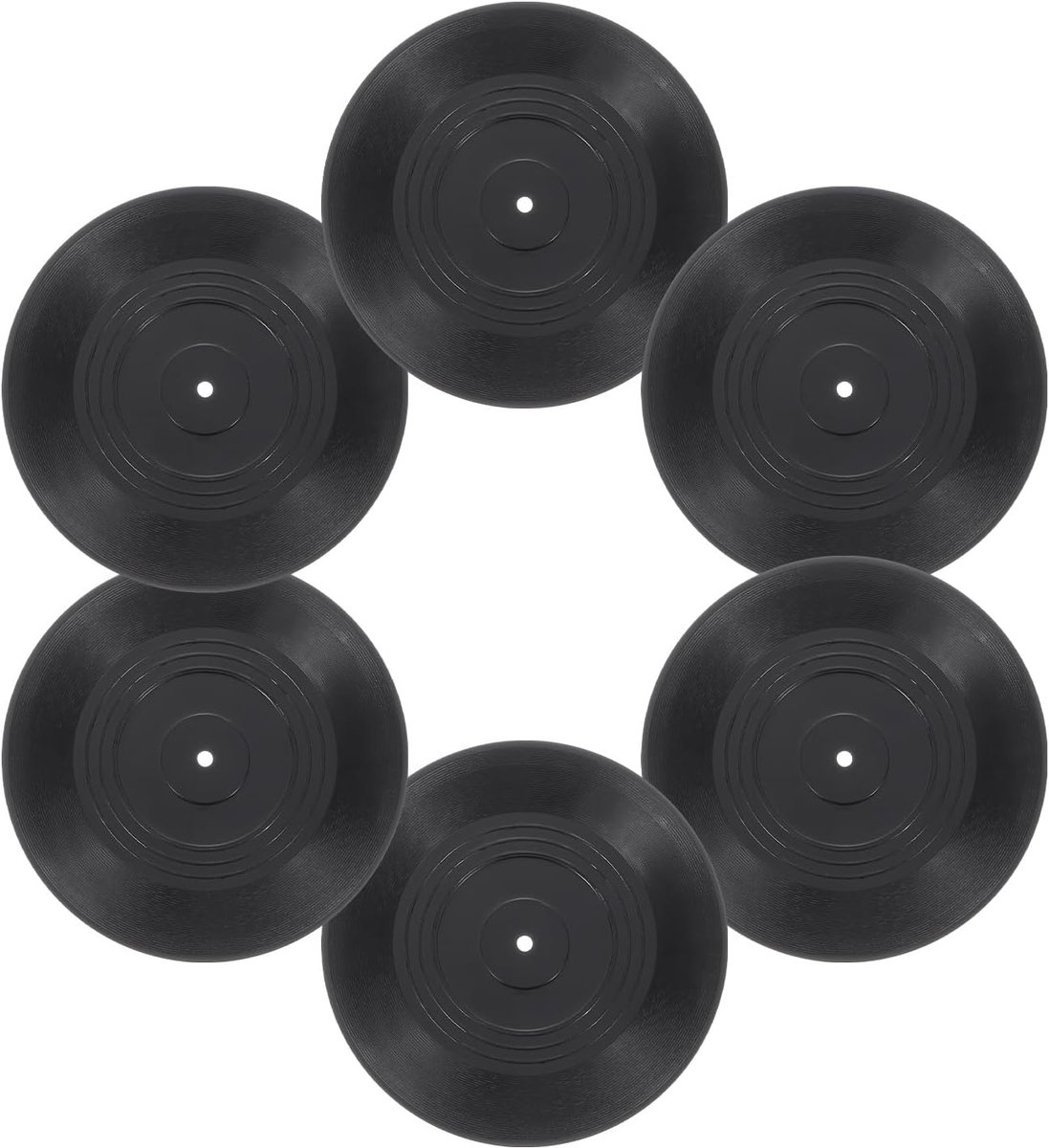 Lege vinylplaten, 6 stuks, 4,3 inch, vintage decoratie, pvc, eenvoudige valse lege vinylplaten, retro vinylplaten, voor thuis, studio, esthetiek