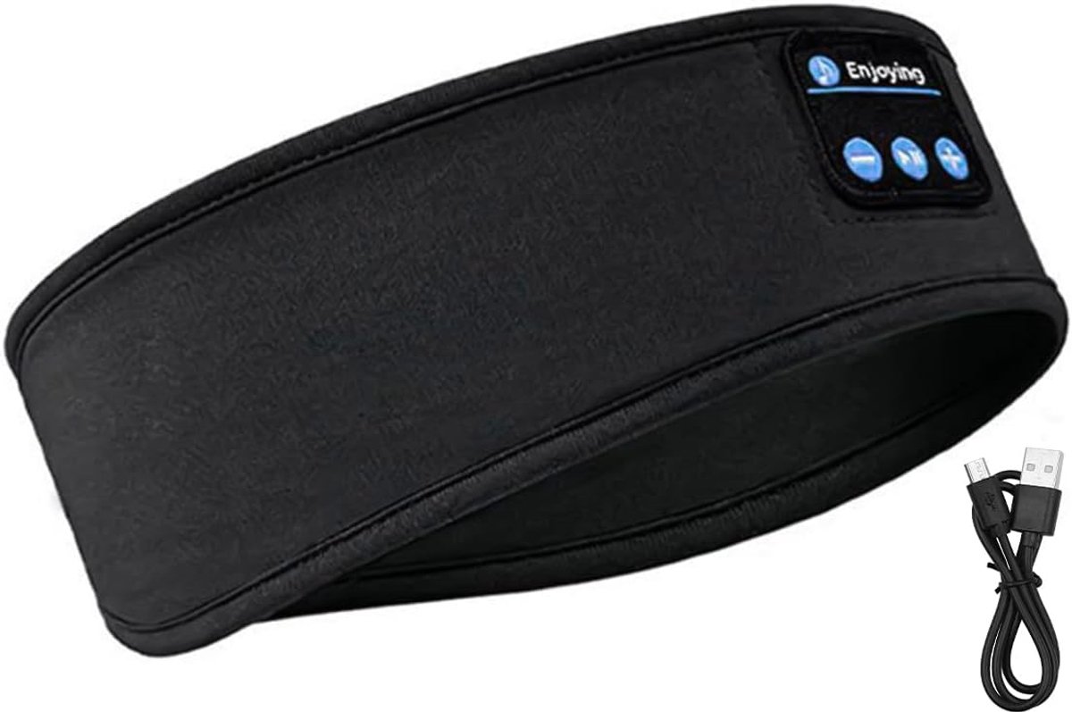 Bluetooth slaapmasker met hoofdtelefoon - verstelbaar - muziek afspelen - ideale ontspanning voor onderweg - ShopVlot