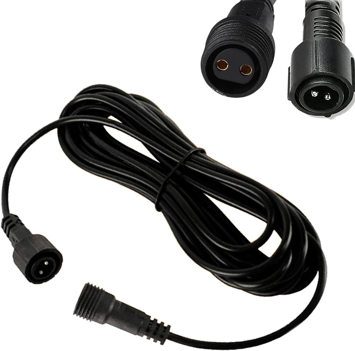 SnelShoppen - 6M Kerstverlichting Verlengkabel 2-polig Waterdichte Buiten Verlengkabel voor G40 Lichtketting en Sfeerverlichting, IP65, Anticorrosie,