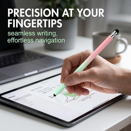 Set van 2 stylussen voor touchscreen-tablet, hoge precisie stylus met metalen behuizing, universele capacitieve pennen voor iPad, Samsung Galaxy, iPhone, Switch, touchscreen (14,3 cm) — afbeelding 4