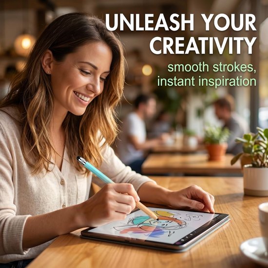Set van 2 stylussen voor touchscreen-tablet, hoge precisie stylus met metalen behuizing, universele capacitieve pennen voor iPad, Samsung Galaxy, iPhone, Switch, touchscreen (14,3 cm) — afbeelding 2