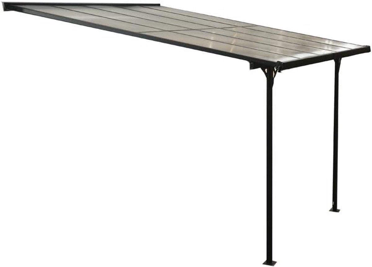 SnelShoppen - Terrasoverkapping 300 x 313 x 270 cm - Zwart Aluminium - Hardtop voor Zonbescherming - Ideaal voor Tuin, Patio, Feest en Buitenleven