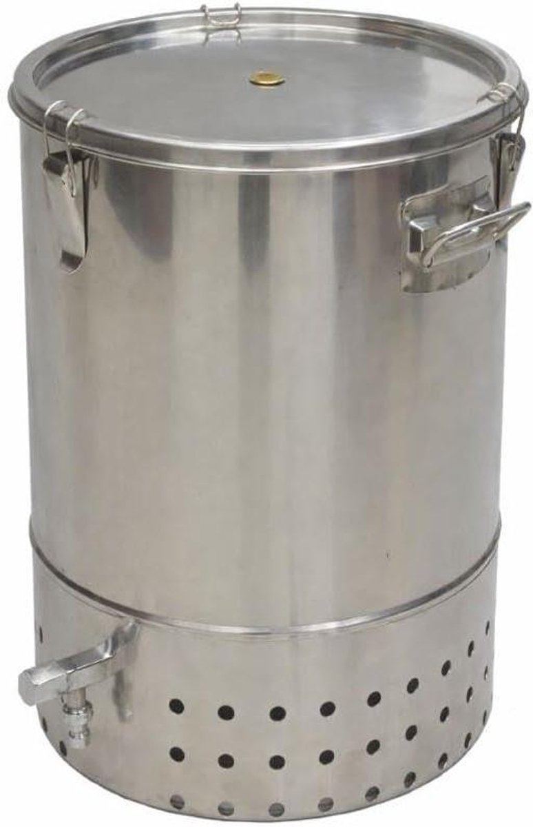 Worm Composter - Wormenbak Keuken - Keukenafval Verwerken - Roestvrij Staal - 30 Liter - Zilver