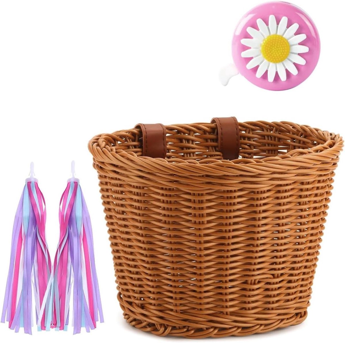 Kinderfiets Mand Set Fietsaccessoires Kinderen Fietsen Personaliseren Compleet Decoratie Pakket 21 x 16 x 16 cm