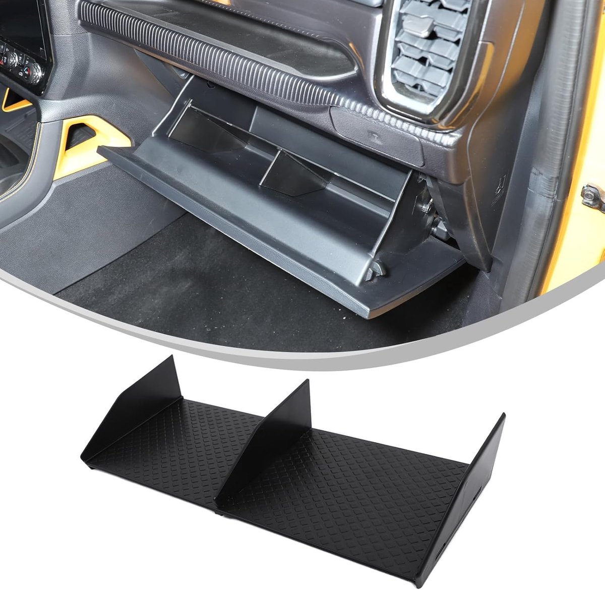 Car Glove Box Dividers Organizer Compatible with Ford Ranger 2023 2024 2025, Center Console Glove Box Insert - ShopVlot