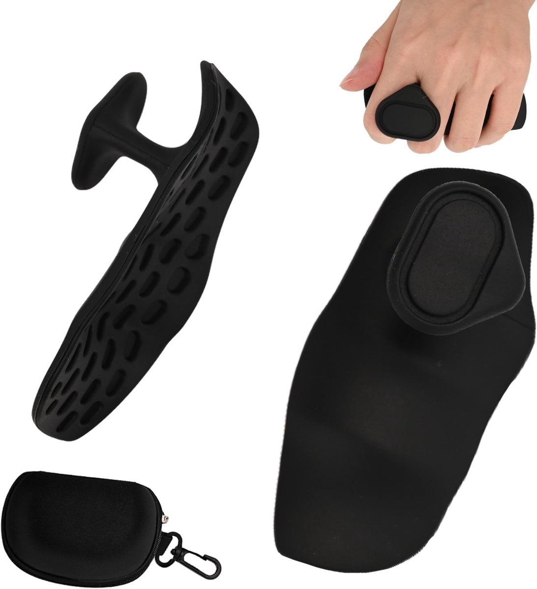 SnelShoppen - Professionele Gewichtheffen Handgrepen - Antislip Siliconen Handvatten met Opbergdoos, 1 Paar Sport Handvatten voor Deadlift, Dumbbell,