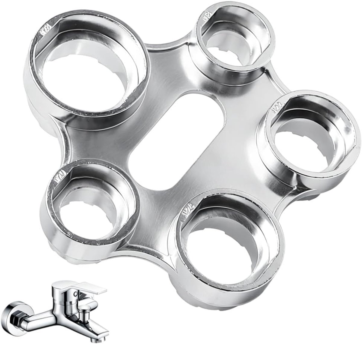 SnelShoppen - 10 Sizes Aerator Montage Sleutel Universele Jet Regulator Zinklegering Sleutel voor Tuin, Keuken en Camping