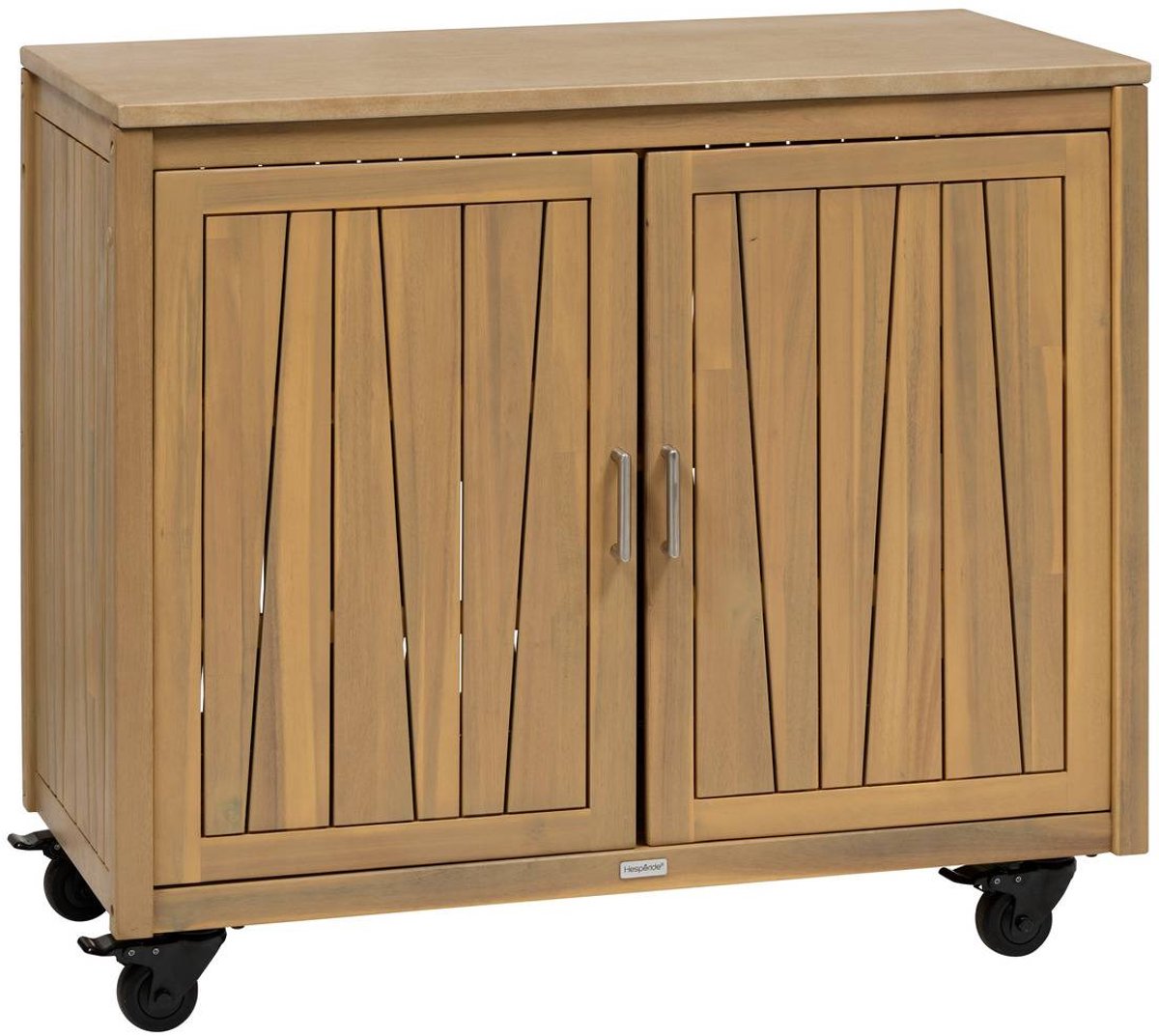 Zomerkeukenmodule met 2 deuren van acacia en graniet LODGIA
