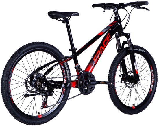 Mercury - Kinderfiets - 24 inch - 21 versnellingen - Schijfremmen - 130-160 cm - Zwart/Rose - Jongen van Mercury — afbeelding 4
