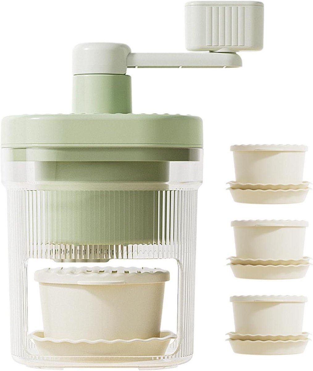 IJsmachine Handmatig Sneeuwkegelmaker Slush Desserts Maken Roestvrijstalen Snijders 24 x 14 x 14 cm Niet gespecificeerd