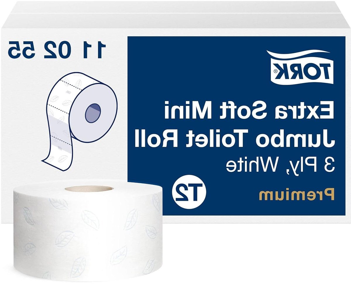 Toiletpapier Jumbo Rollen - Zacht Toiletpapier - Hygiënisch Werken - Hoge Capaciteit - 12 x 120 m - Wit