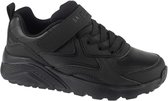 Zwarte Skechers sneakers voor jongens met veters, klittenbandsluiting en 'Skechers Los Angeles' op de band.