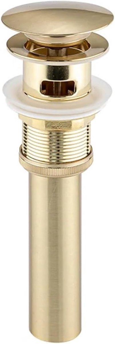 Afvoerplug - Badtap stop - Snel water weg - Met haarvanger - Universeel - Geborsteld goud