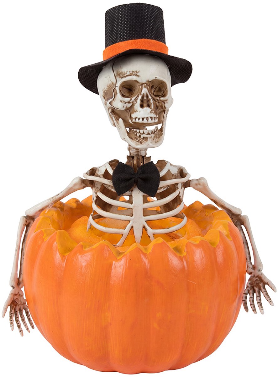 Clayre & Eef Halloween decoratie Overig Wit Kunststof Herfst decoratie