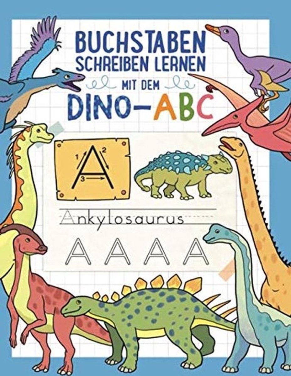 Schrijfvaardigheid Oefenboek: Alfabet Leren met Dinosaurus Thema voor Kinderen Vanaf 4 Jaar