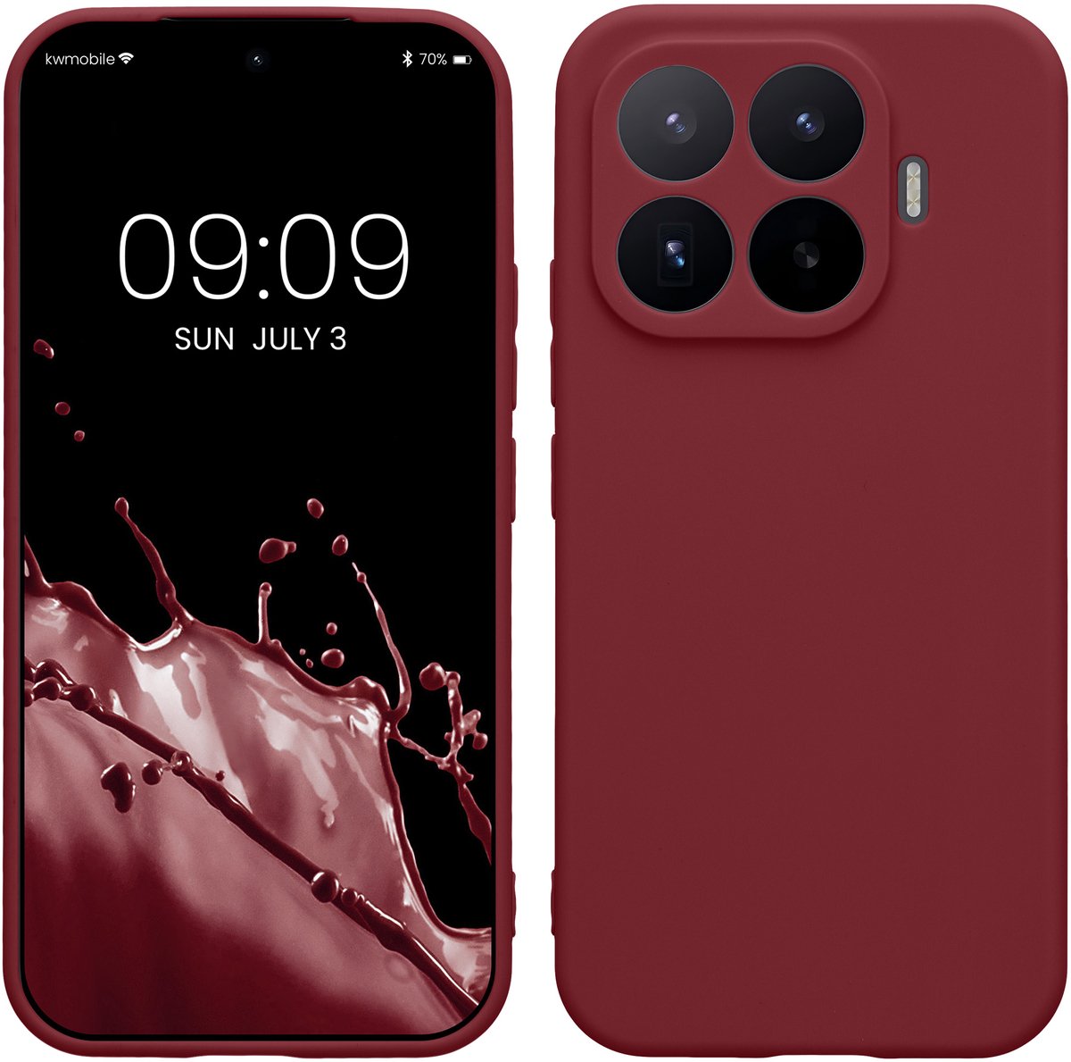kwmobile telefoonhoesje geschikt voor Xiaomi 17T - Hoesje voor smartphone - Precisie camera uitsnede - In bordeaux-violet