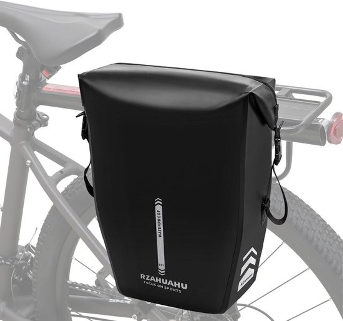 Waterdichte Fietstassen voor Bagagedrager - Gerecycled Materiaal - 23 Liter - Inclusief Schouderriem