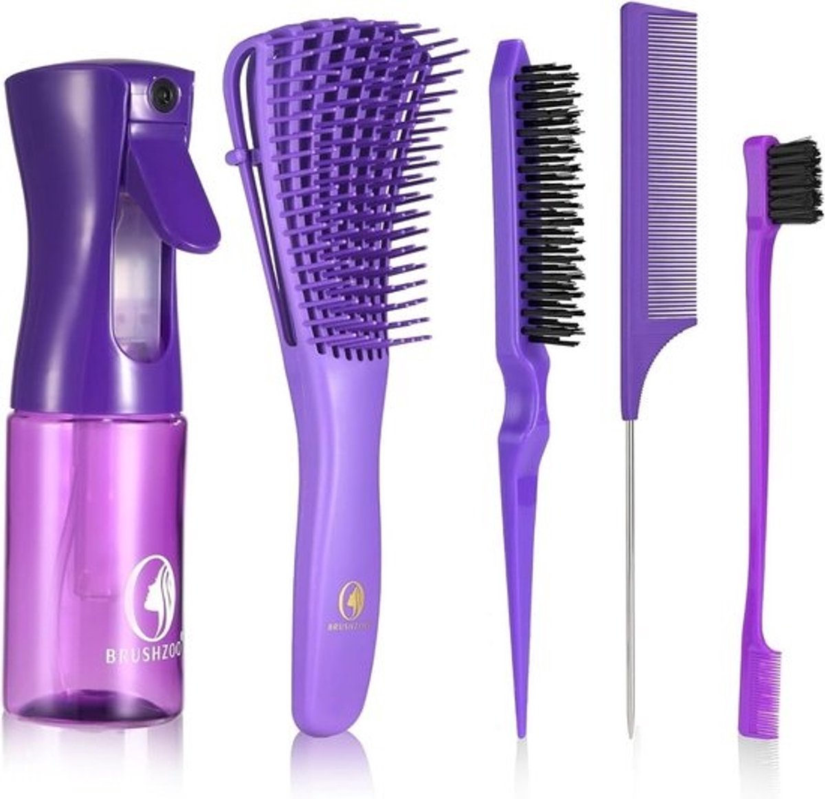 Complete Haarborstelset voor Dames, Heren en Kinderen: Ontklitter voor Nat en Droog Haar