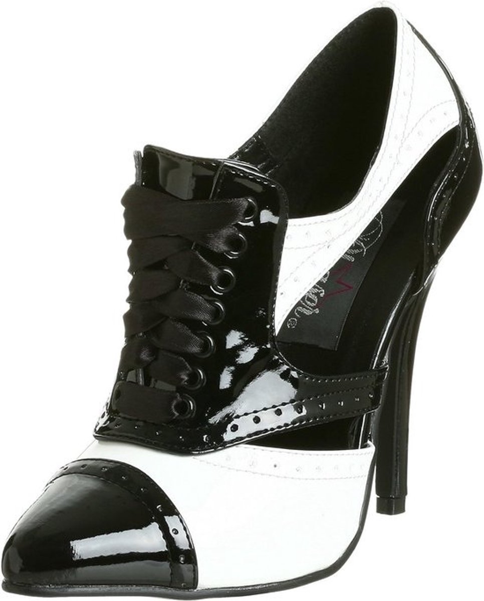 Elegante Dames Pumps Hoge Hak Plateau Zwart Comfortabel