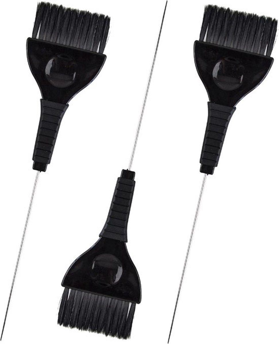 Set van 3 Tintborstels met Pintail voor Precisie en Kleurtoepassing