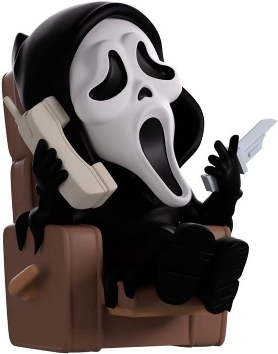 Horrorfilm Figuur Ghostface Zittend in Relaxte Houding - Verzamelobject