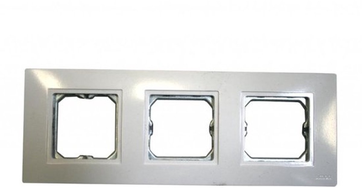 Frame 3 elementen - Afdekplaat - Wandcontactdoos - Compact design - 95 x 17 cm - Wit