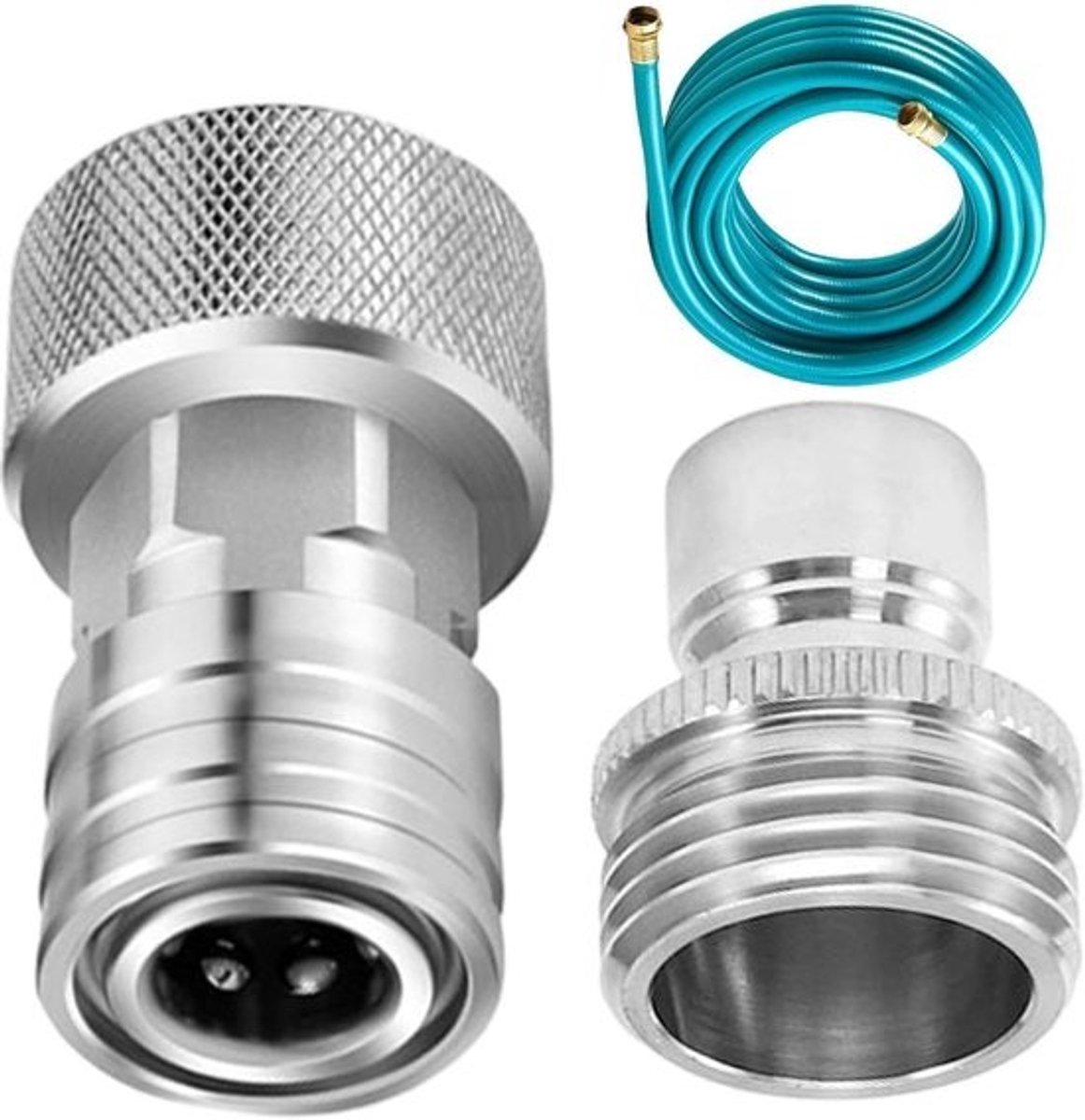 Tuinslang Koppelingen - Slangstukken Connectoren - Gazon en Tuin - Lekvrije Precisie - 10 x 7 x 3 cm - Zilver