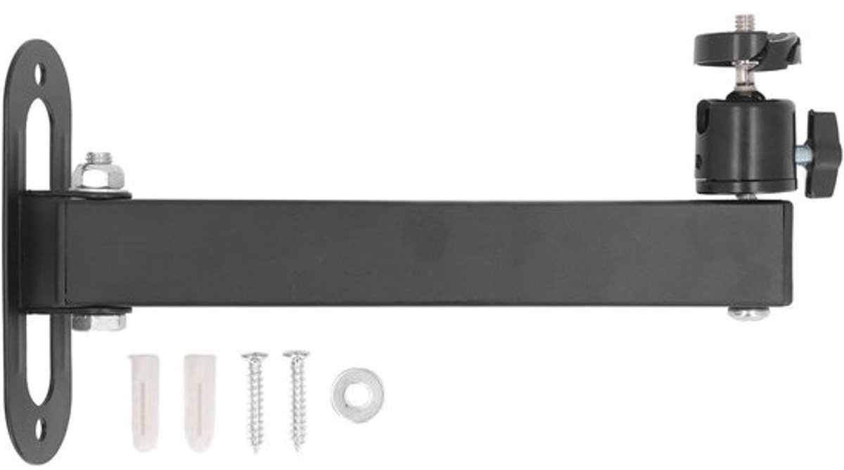 Allecto - Projector-wandmontage - Verstelbare Hoek - 360° Rotatie - 20 Cm Muurbeugel - Sterk Draagvermogen - Universel 1/4 Interface - Geschikt voo...