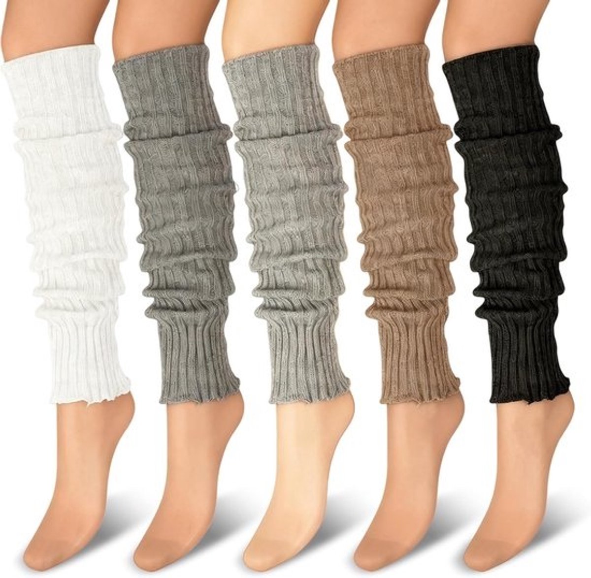 Dames beenwarmers - Gebreide beenstukken - Diverse activiteiten - Los gebreid ontwerp - 26 x 15 x 2.5 cm