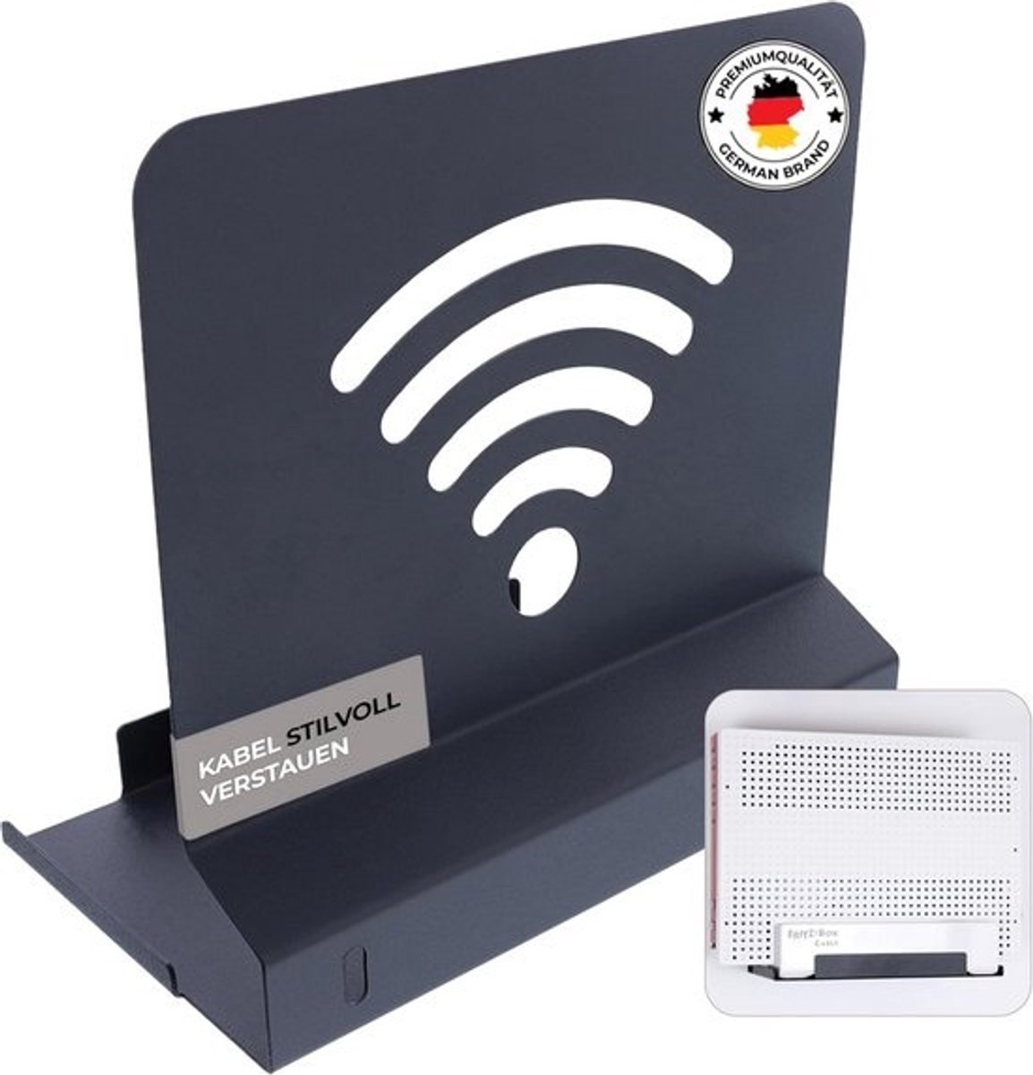 Metalen Wandhouder voor Modem Router met Kabelbeheer - Universele Router Bevestiging voor Stabiliteit en Ventilatie