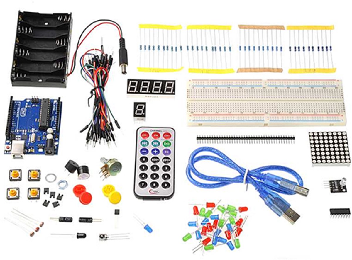 Starter Kit - 120-Delige Starters Set Met Uno R3 Board compatible met Arduino