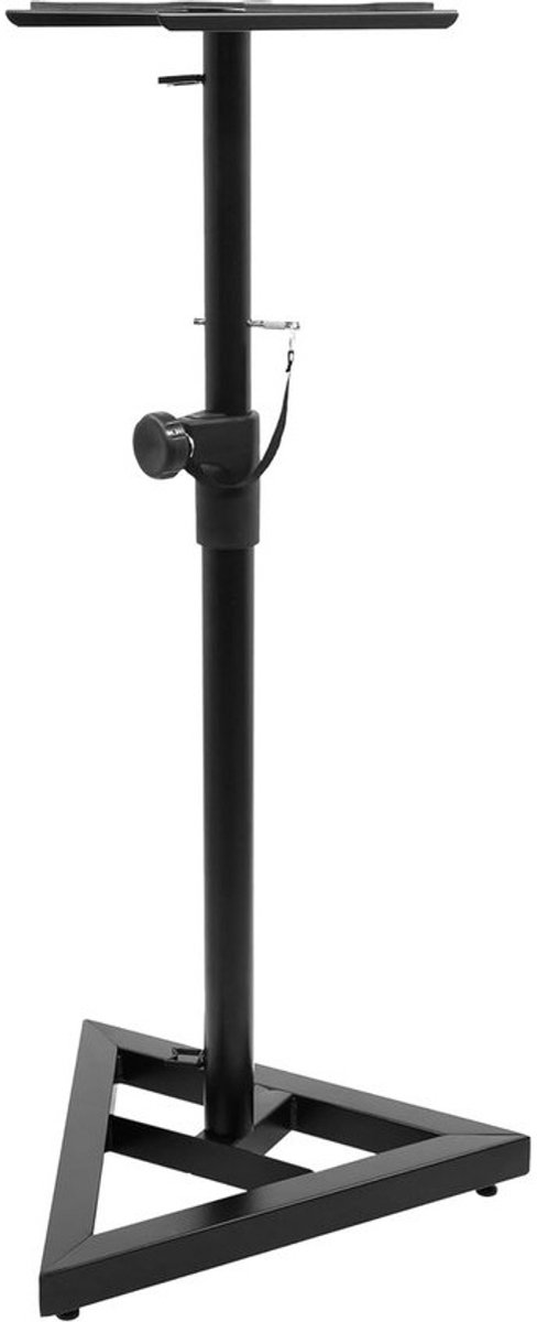 Verstelbare Luidsprekerstandaard voor Monitorluidsprekers 69-120 cm - Stabiele Metalen Monitorstandaard met Schuimstrips - Driehoekige Basis voor Studio en Thuisgebruik