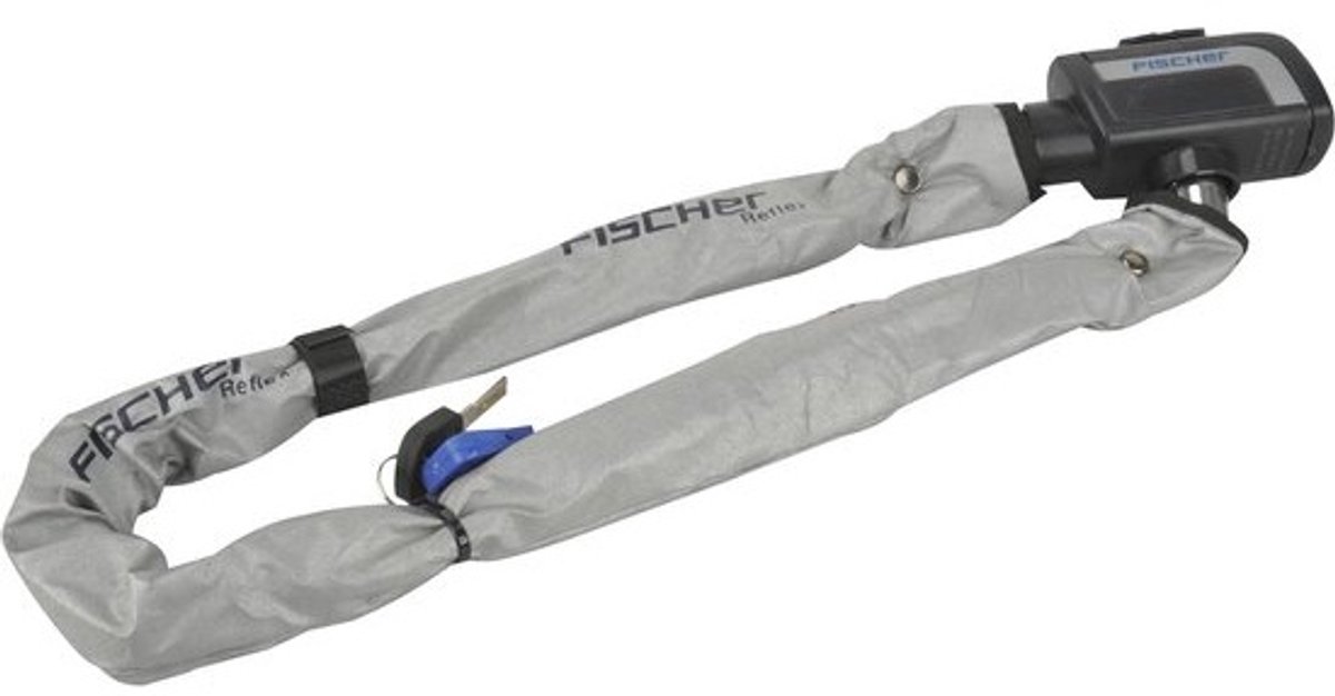 Kettingfietsslot met reflecterende strepen, 80 cm
