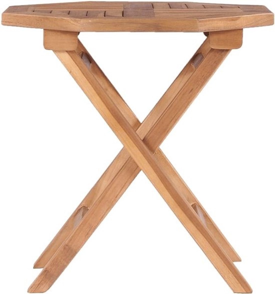 Balkon Ronde Tafel - Inklapbaar Ontwerp - Buiten Genieten - Massief Teakhout - 45x45x45 cm - Natuurlijk Hout