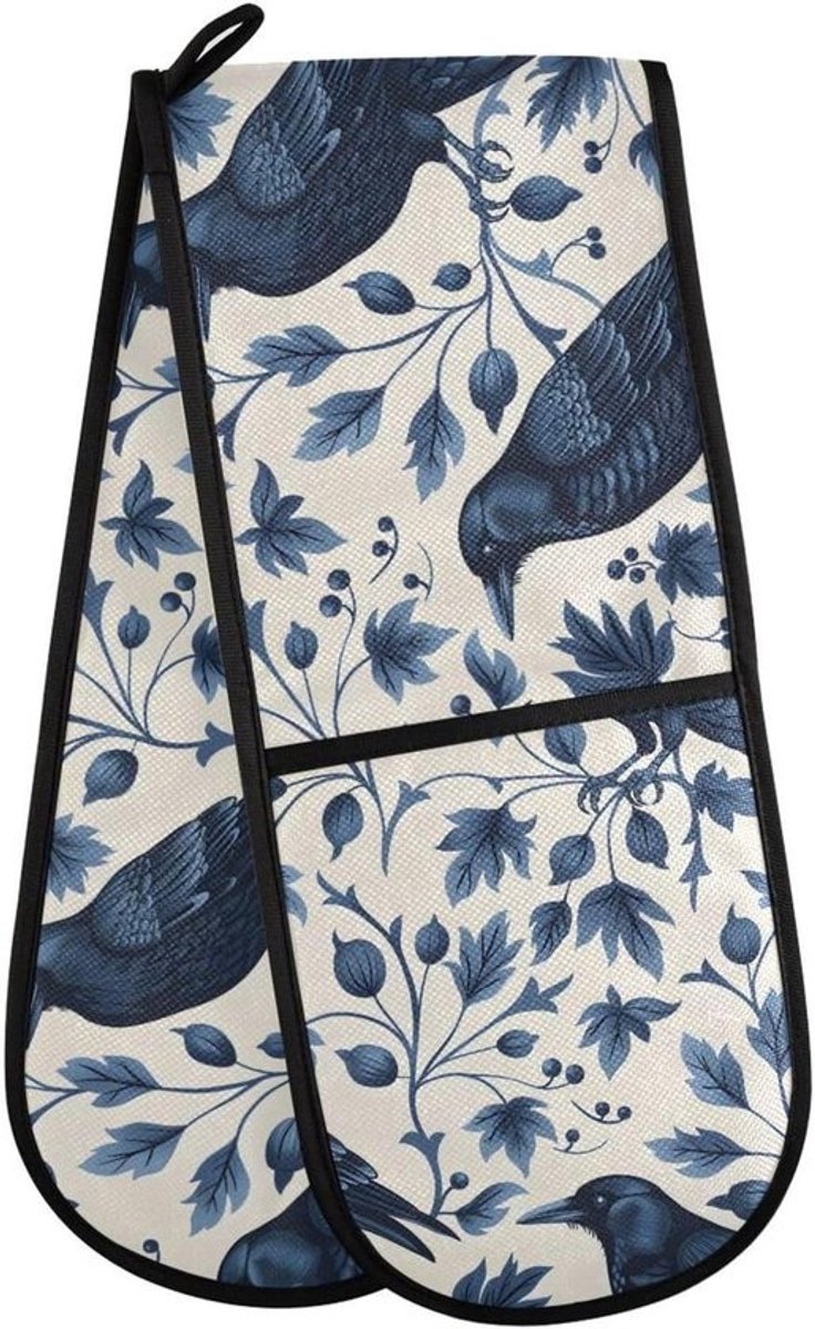 Dubbele Ovenhandschoenen - Pannenlap Wanten - Veilig Bakken - Extra Lange Bescherming - 35 x 7 Inch - Meerkleurig