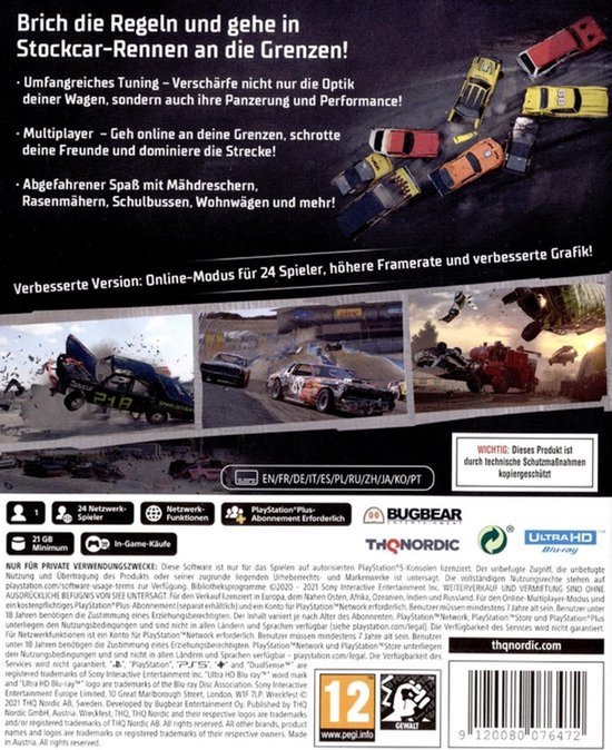 Vollkontakt-Rennspiel für PS5 - Wreckfest — afbeelding 2