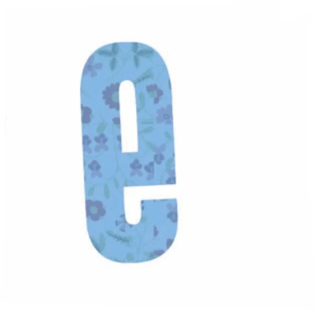 Lilipinso stickers blauwe letter e