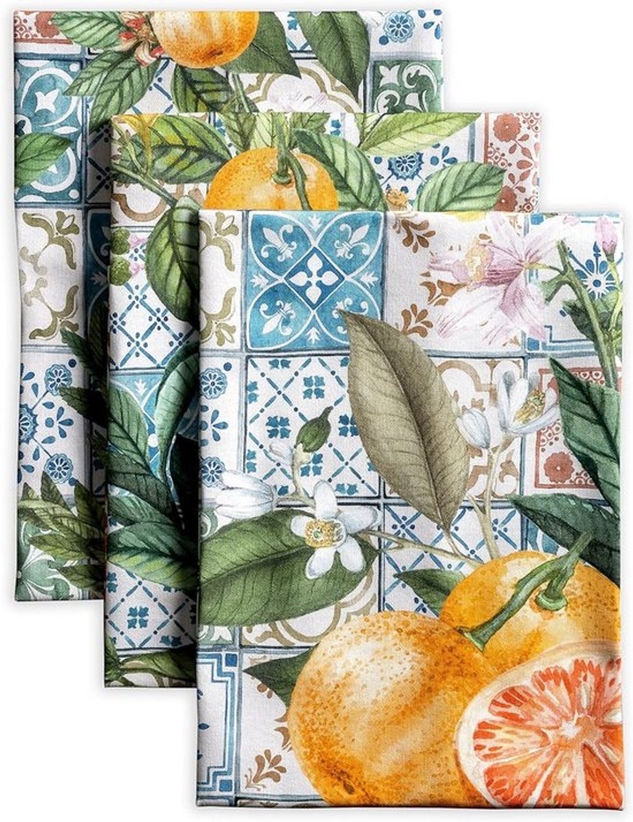 Set van 3 Keukendoeken 100% Katoen - Luxe Schoonmaakhanddoeken - Ideaal voor Keuken, Diner en Feest (50x70 cm)